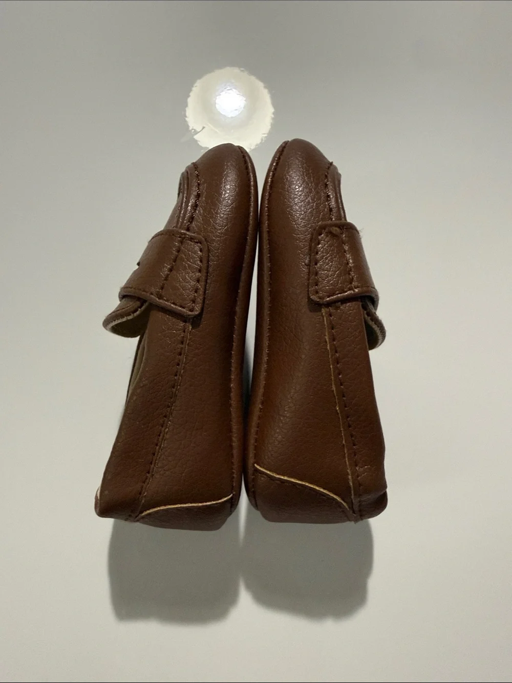 Janie and Jack leather baby Penny Loafer size 3-6 months in color brown